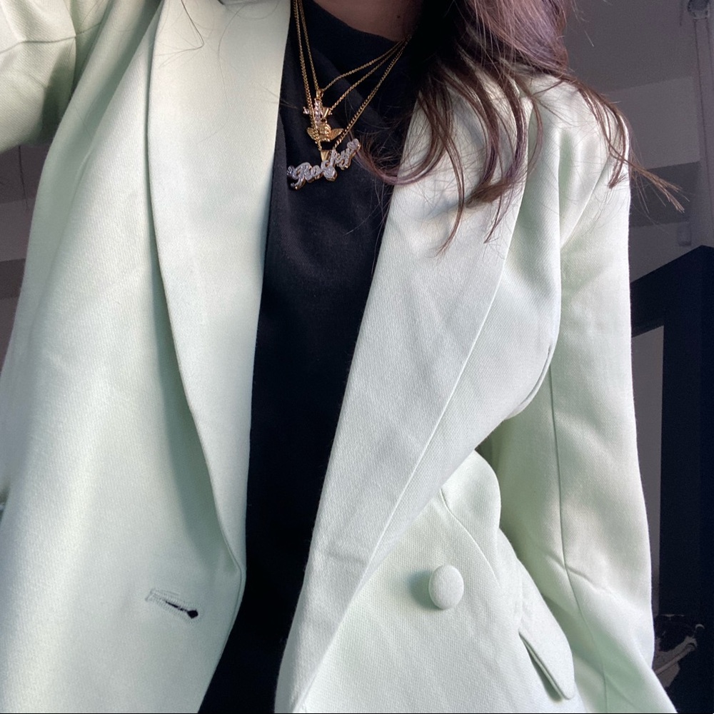 Mint green blazer - WORN ONCE